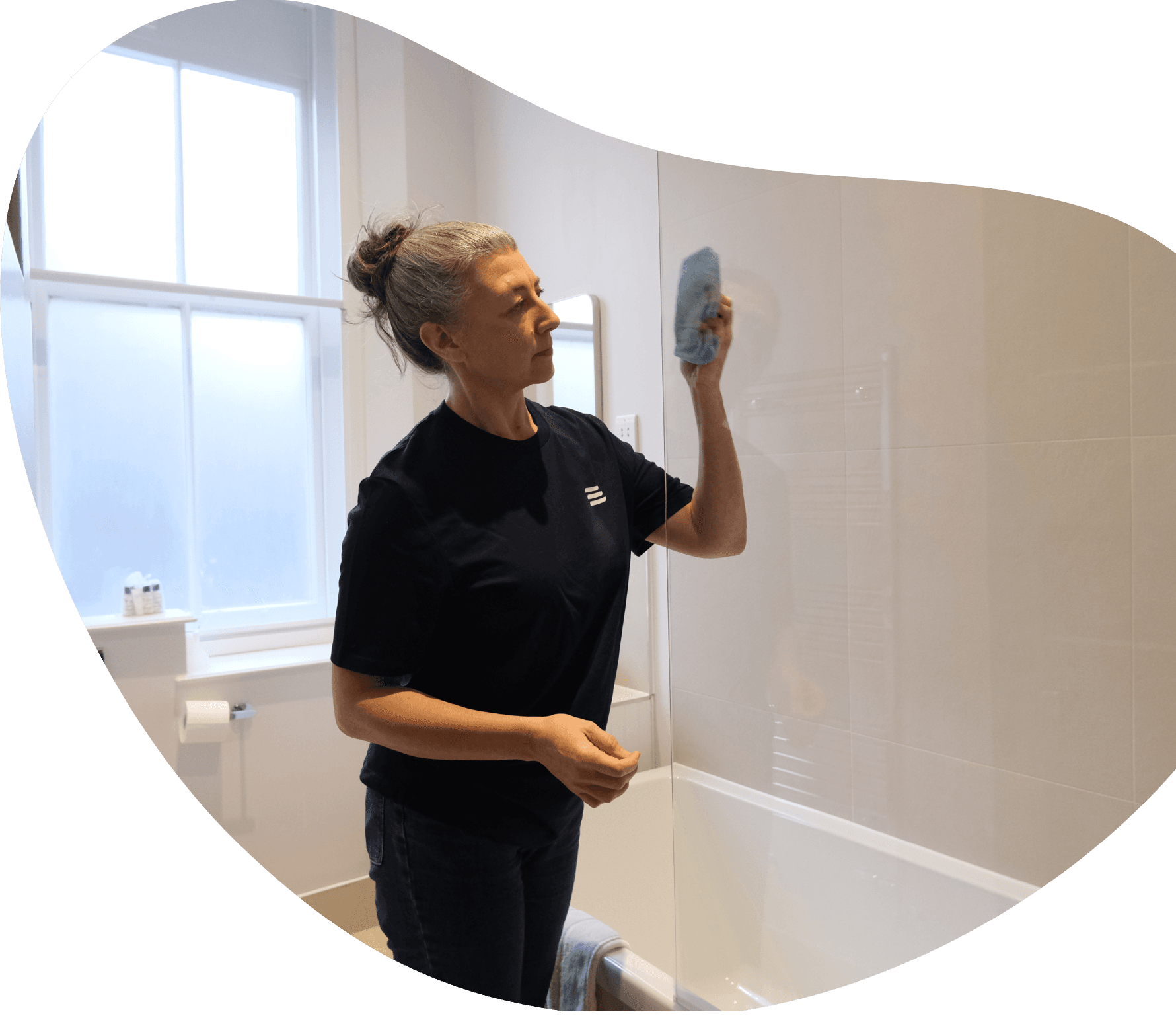 Professional cleaners preparing a property for guests