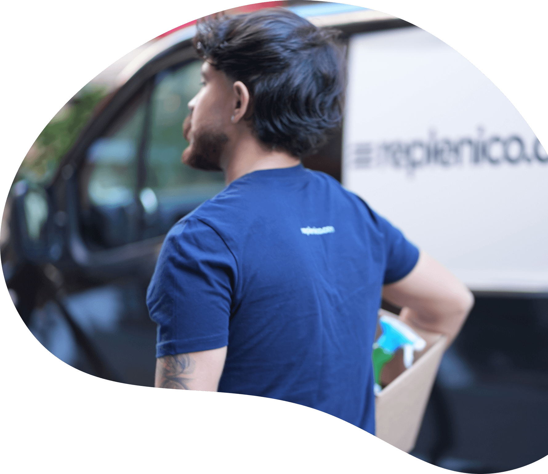 Property setup team installing furniture and staging a room